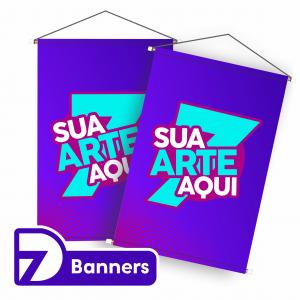 Banner M² - Personalizado Lona  4x0  Madeira e cordinha 