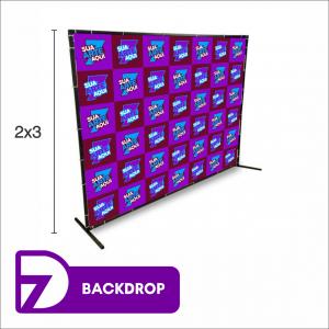 Lona Backdrop - Lona + Estrutura 200x300CM - Personalizado Lona 2x3 4x0 Fosco Ilhós com bordas reforçadas 
