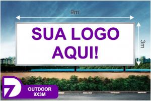 Lona para Outdoor Personalizado 9x3m² Lona 280g 1000x1000 9x3 m² 4x0  c/ ilhós 