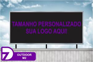 Lona Para Outdoor Tamanho Personalizado m² Lona 280g 1000x1000 Personalizado 4x0  c/ ilhós 