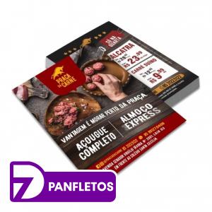 Panfletos - Personalizado Couchê 115g Personalizado Sua Arte Personalizada  Corte reto 
